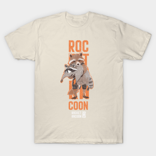 Rocket Raccoon T-Shirt - rocket and raccoon by kalush club